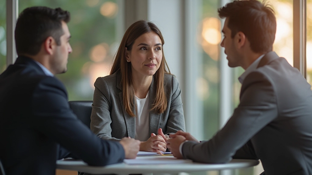 Профессиональное фото переговорного процесса между менеджером и сотрудником в офисе