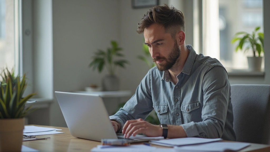 Профессиональное портфолио на экране ноутбука