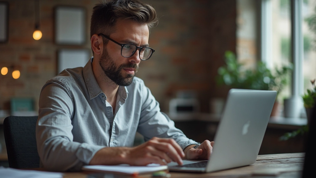 Студент изучает онлайн программу сертификации на ноутбуке