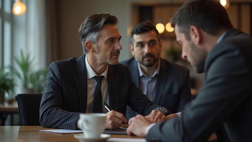 Фото профессионала, консультирующегося с наставником на встречи по развитию карьеры