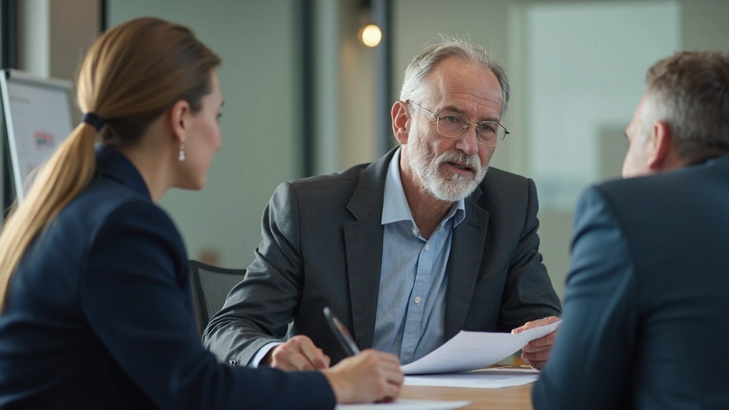 Наставник обсуждает развитие карьеры с молодым специалистом